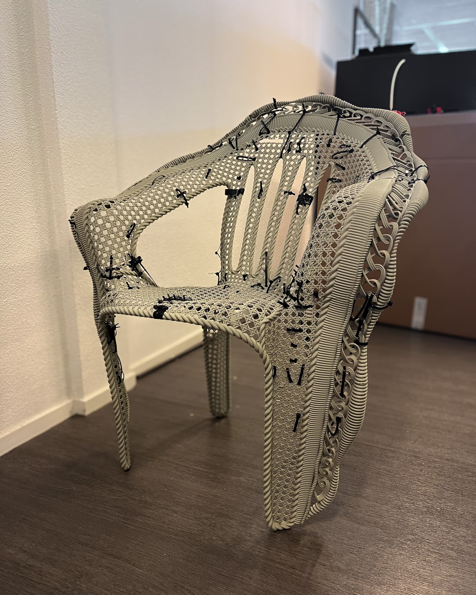 The iconic Peacock Chair, digitally crafted